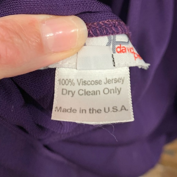 CROP David Peck long purple gown size L can be worn backward - Picture 4 of 8